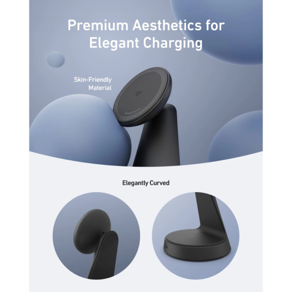Anker MagGo 2-in-1 Wireless Charger Dock MagSafe Fast Charging for iPhone & AirPods, Adjustable Stand, Qi2-Certified, Space-Saving Design - Image 4