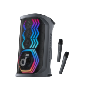 Anker Soundcore Rave 3 Party Speaker, 2 Wireless Microphones, 100W Sound, RGB Lights, Bluetooth, Portable Karaoke Speaker for Parties