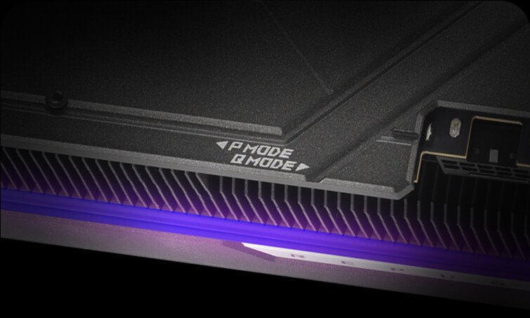 ROG Astral GeForce RTX 5080 16GB GDDR7 OC Edition High Performance Graphics Card with Advanced Cooling and Overclocking 39 Dual BIOS Switch on the rear of the graphics card