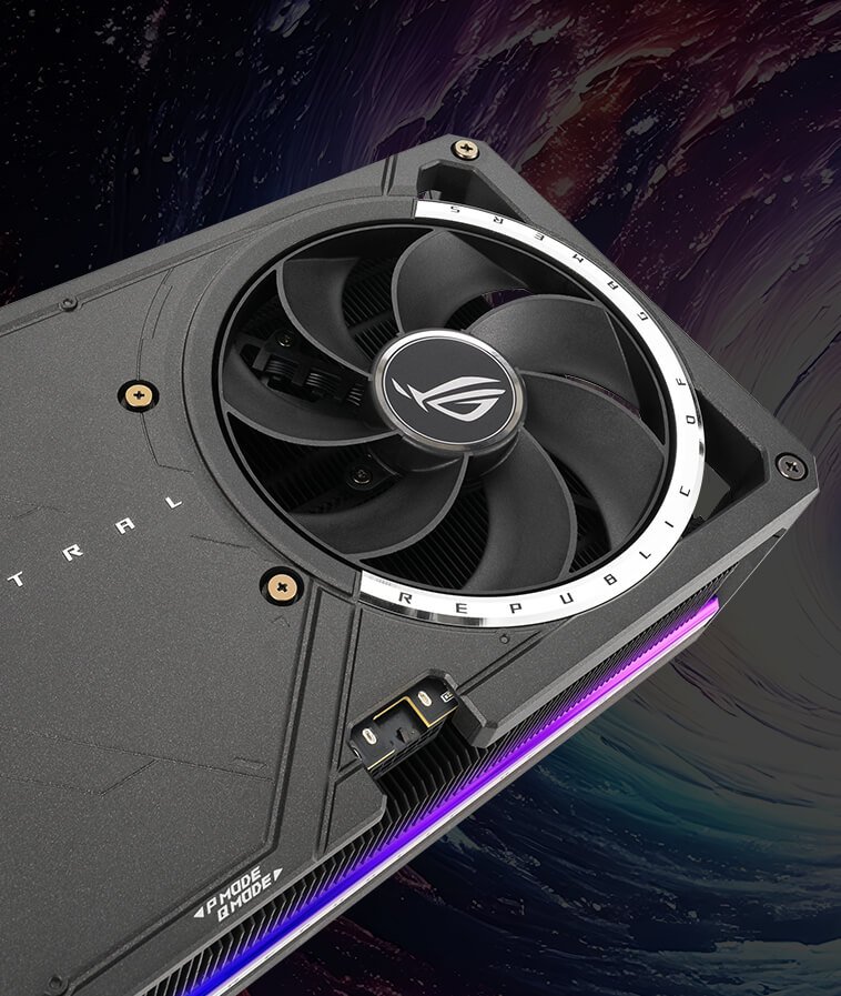 ROG Astral GeForce RTX 5080 16GB GDDR7 OC Edition High Performance Graphics Card with Advanced Cooling and Overclocking 24 ROG Astral rear fan
