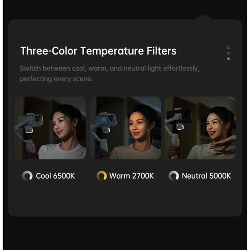Hohem iSteady V3 Black 3-Axis Smartphone Gimbal Stabilizer with AI Tracking, Detachable Remote Control, Built-in Extension Rod & 3-Color Fill Light 6 Hohem iSteady V3 Black 3-Axis Smartphone Gimbal Stabilizer with AI Tracking, Detachable Remote Control, Built-in Extension Rod & 3-Color Fill Light - Image 6