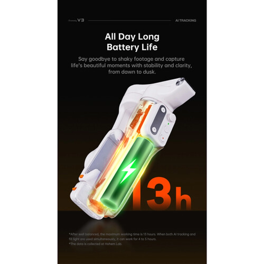 Hohem iSteady V3 White 3-Axis Smartphone Gimbal Stabilizer – Professional Anti-Shake Handheld Gimbal for Smooth Video Shooting 10 Hohem iSteady V3 White 3-Axis Smartphone Gimbal Stabilizer – Professional Anti-Shake Handheld Gimbal for Smooth Video Shooting - Image 10