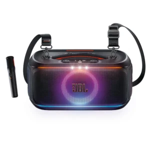 JBL PartyBox On-The-Go 2, 100W Portable Party Speaker, Wireless Digital Mic, Dynamic Light Show, 18H Battery