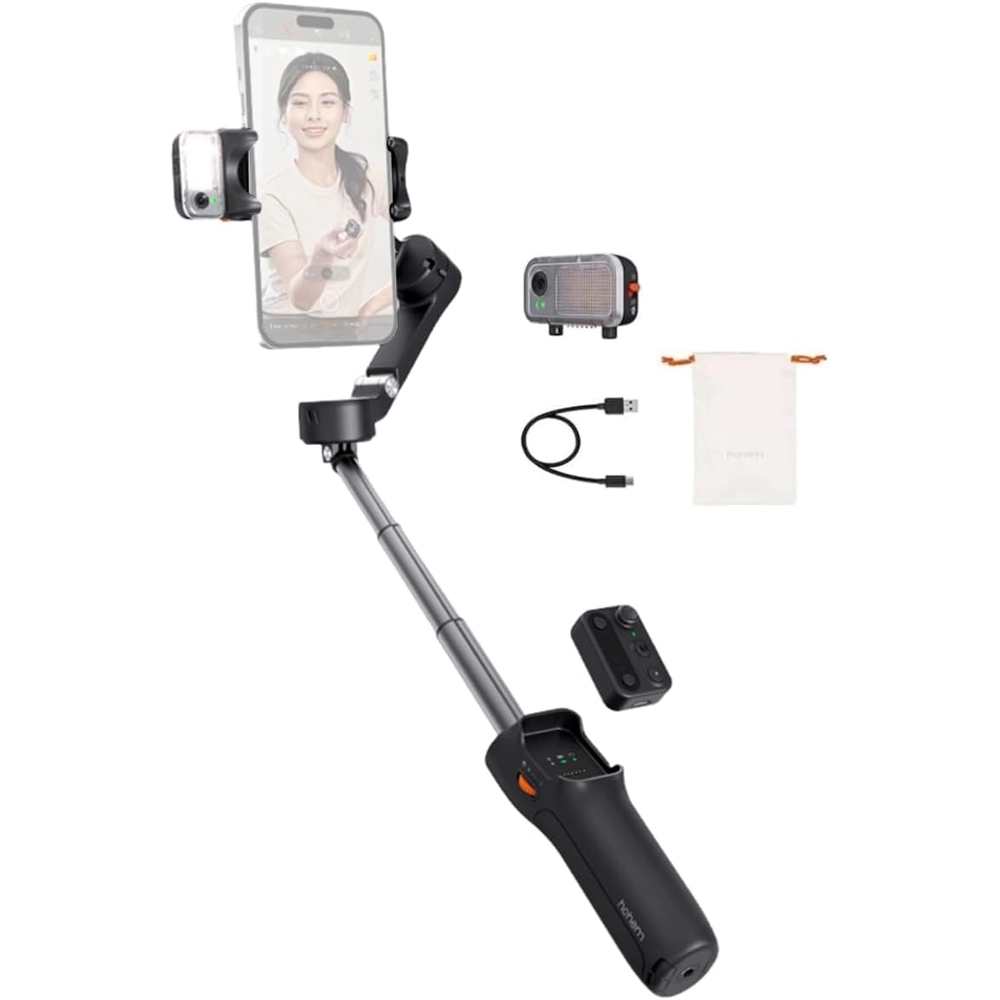 Hohem iSteady V3 Black 3-Axis Smartphone Gimbal Stabilizer with AI Tracking, Detachable Remote Control, Built-in Extension Rod & 3-Color Fill Light 1 Hohem iSteady V3 Black 3-Axis Smartphone Gimbal Stabilizer with AI Tracking, Detachable Remote Control, Built-in Extension Rod & 3-Color Fill Light