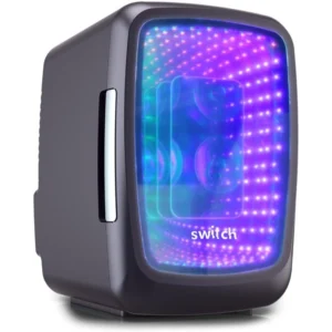 SWITCH Infinity Portable Mini Fridge 4L, LED Lighting, Dual Power (Home & Car), Compact Travel Fridge for Drinks, Skincare & Medication