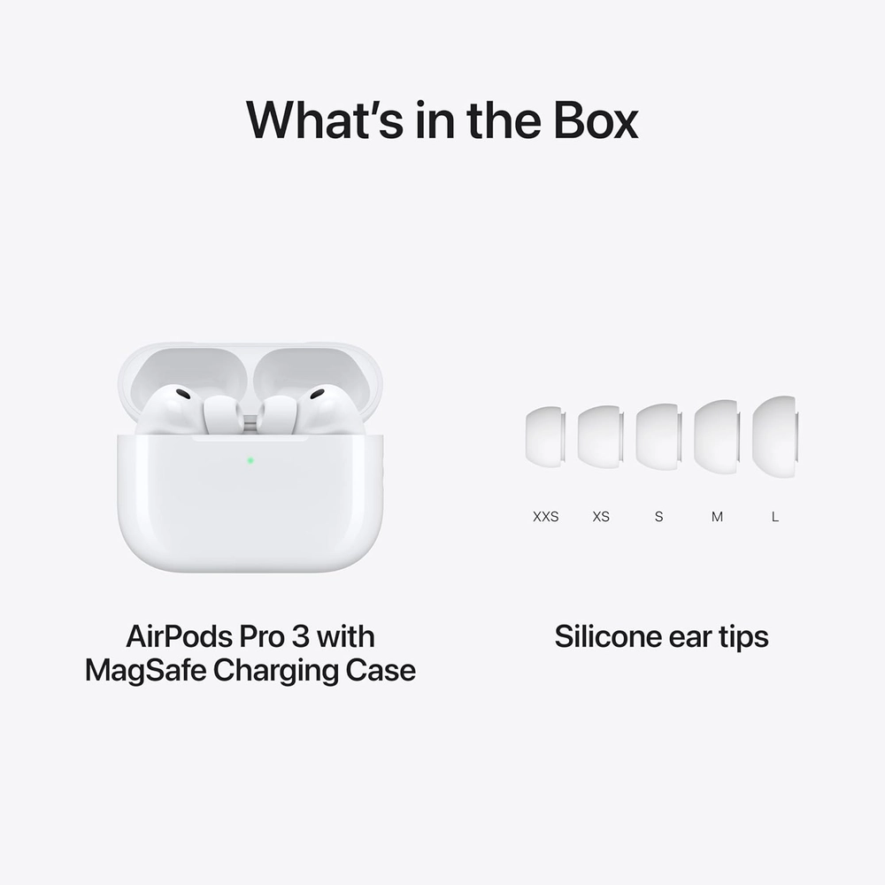 Apple AirPods Pro 3, Wireless Earbuds with Live Translation, Heart Rate Sensor & Hearing Aid Features, Active Noise Cancellation 4 Apple AirPods Pro 3, Wireless Earbuds with Live Translation, Heart Rate Sensor & Hearing Aid Features, Active Noise Cancellation - Image 4