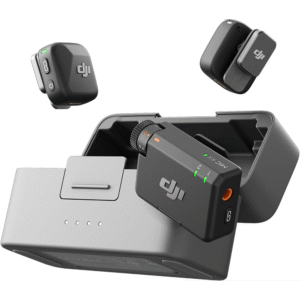 DJI Mic Mini Wireless Microphone System (2TX + 1RX + Charging Case) – Noise Cancelling, 48h Battery, Automatic Limiting, Ultra-Light, Vlog & Camera, UAE Version, Official DJI Warranty