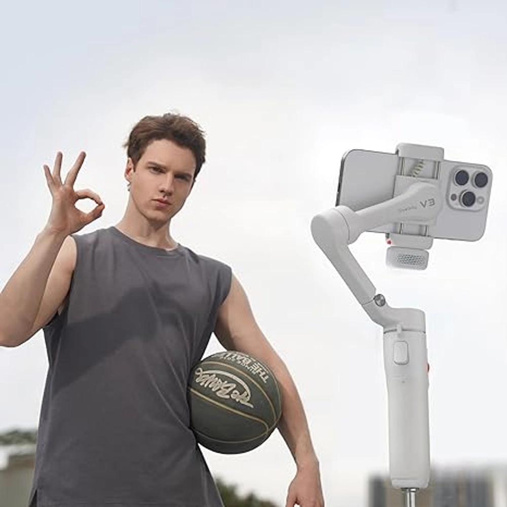 Hohem iSteady V3 White 3-Axis Smartphone Gimbal Stabilizer – Professional Anti-Shake Handheld Gimbal for Smooth Video Shooting 6 Hohem iSteady V3 White 3-Axis Smartphone Gimbal Stabilizer – Professional Anti-Shake Handheld Gimbal for Smooth Video Shooting - Image 6