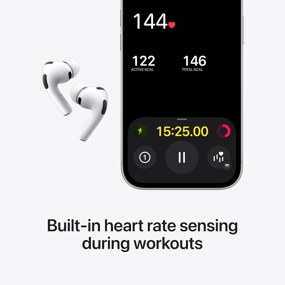 Apple AirPods Pro 3, Wireless Earbuds with Live Translation, Heart Rate Sensor & Hearing Aid Features, Active Noise Cancellation 5 Apple AirPods Pro 3, Wireless Earbuds with Live Translation, Heart Rate Sensor & Hearing Aid Features, Active Noise Cancellation - Image 5