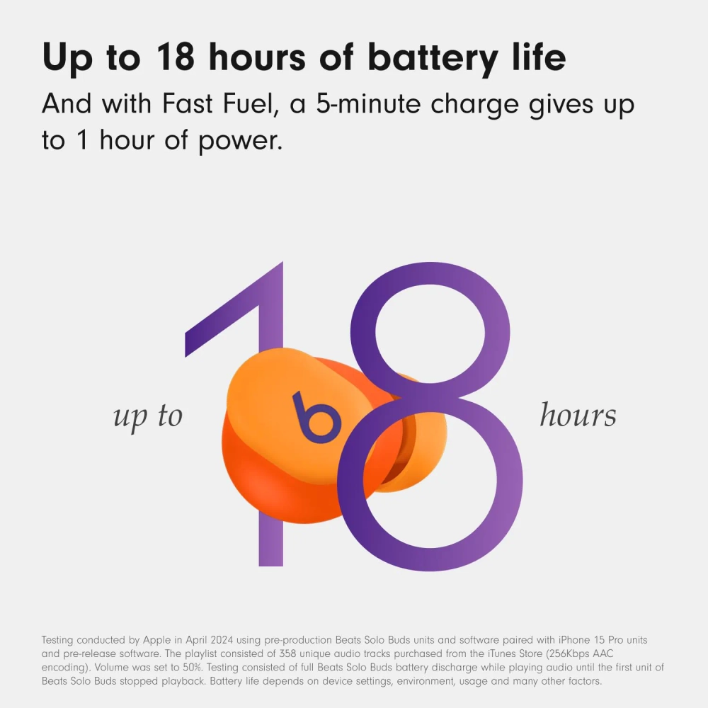 Beats Solo Buds True Wireless Earbuds, Burnt Orange Diwali Special Edition | Up to 18 H Battery | Class 1 Bluetooth | Apple & Android Compatible 3 Beats Solo Buds True Wireless Earbuds, Burnt Orange Diwali Special Edition | Up to 18 H Battery | Class 1 Bluetooth | Apple & Android Compatible - Image 3