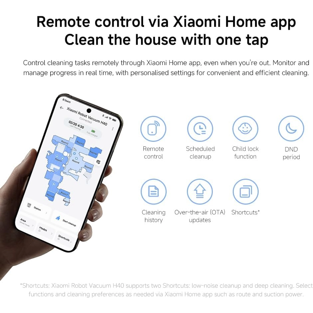Xiaomi Robot Vacuum H40 – Smart 2-in-1 Vacuum and Mop with Powerful Suction, Auto Docking, and Intelligent Room Mapping for Deep Home Cleaning 12 Xiaomi Robot Vacuum H40 – Smart 2-in-1 Vacuum and Mop with Powerful Suction, Auto Docking, and Intelligent Room Mapping for Deep Home Cleaning - Image 12