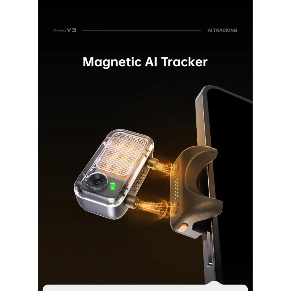 Hohem iSteady V3 Black 3-Axis Smartphone Gimbal Stabilizer with AI Tracking, Detachable Remote Control, Built-in Extension Rod & 3-Color Fill Light 3 Hohem iSteady V3 Black 3-Axis Smartphone Gimbal Stabilizer with AI Tracking, Detachable Remote Control, Built-in Extension Rod & 3-Color Fill Light - Image 3