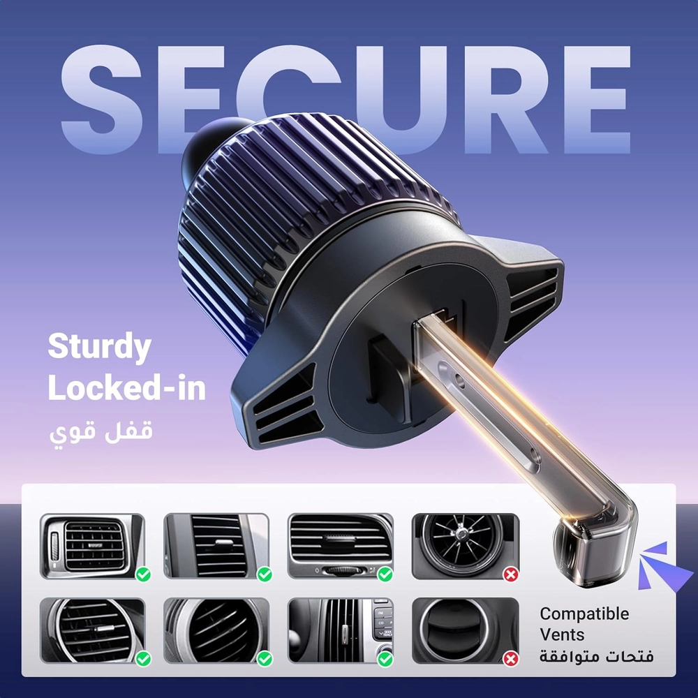 UGREEN Car Phone Holder – Upgraded 4-in-1 Dashboard/Air Vent/Windscreen Mount, One-Button Release, Metal Hook Mobile Holder, Fits iPhone 17/16/15/14, Samsung S25/24/23, 4.7-7.2" Accessories 2 UGREEN Car Phone Holder – Upgraded 4-in-1 Dashboard/Air Vent/Windscreen Mount, One-Button Release, Metal Hook Mobile Holder, Fits iPhone 17/16/15/14, Samsung S25/24/23, 4.7-7.2" Accessories - Image 2