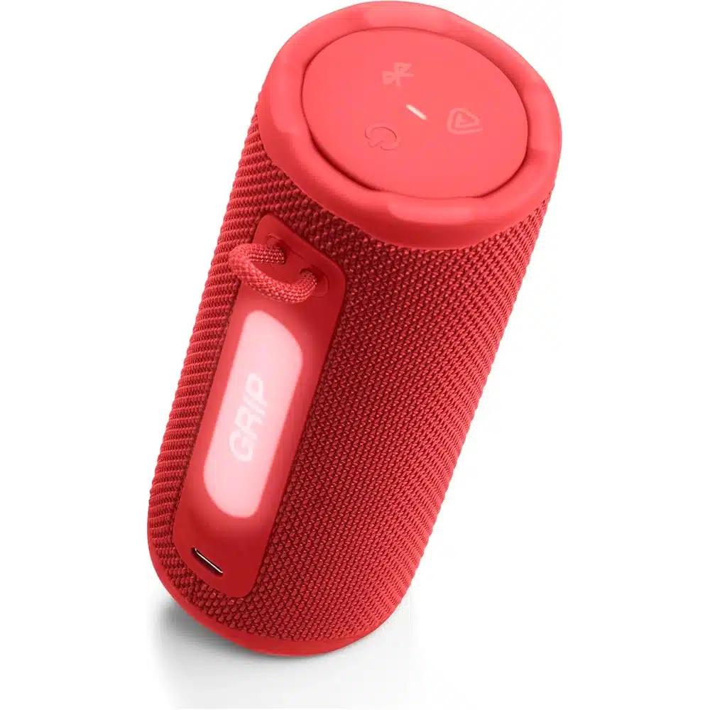 JBL Grip Compact Bluetooth Speaker with Ambient Light, IP68 Waterproof & Drop-Proof Design, Up to 14H Playtime, Red 2 JBL Grip Compact Bluetooth Speaker with Ambient Light, IP68 Waterproof & Drop-Proof Design, Up to 14H Playtime, Red - Image 2