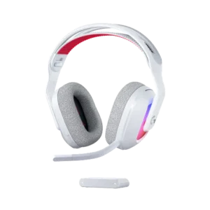 Logitech G Astro A20 X Wireless Gaming Headset – PRO-G 40mm Drivers, 24-bit LIGHTSPEED/BT 5.3, LIGHTSYNC RGB, Multi-Platform PLAYSYNC Audio – White