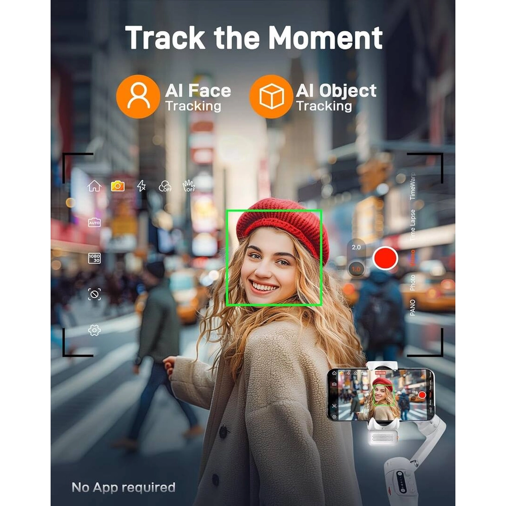 Hohem iSteady V3 White 3-Axis Smartphone Gimbal Stabilizer – Professional Anti-Shake Handheld Gimbal for Smooth Video Shooting 3 Hohem iSteady V3 White 3-Axis Smartphone Gimbal Stabilizer – Professional Anti-Shake Handheld Gimbal for Smooth Video Shooting - Image 3