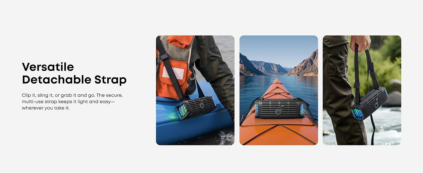 Soundcore Boom 3i 50W Portable Outdoor Speaker - IP68 Waterproof, Saltwater-Resistant, Floating Playback, BassUp 2.0, Black 66 soundcore boom3i