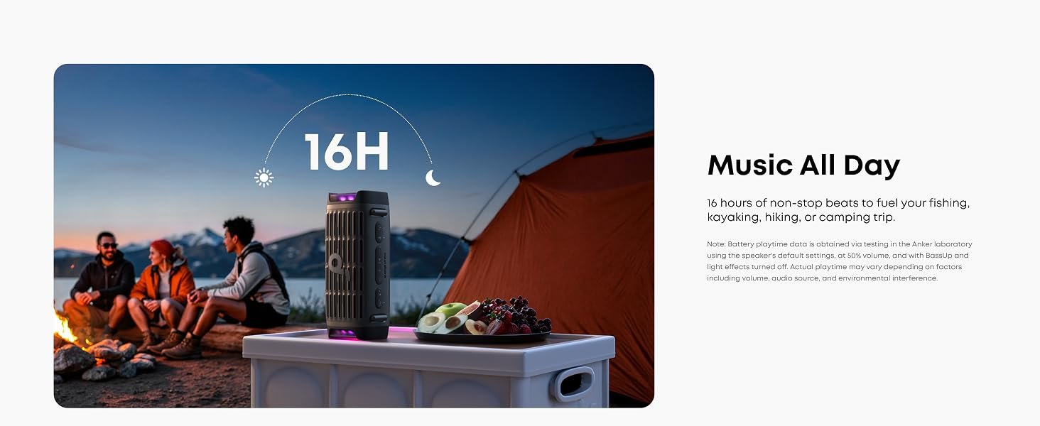 Soundcore Boom 3i 50W Portable Outdoor Speaker - IP68 Waterproof, Saltwater-Resistant, Floating Playback, BassUp 2.0, Black 63 soundcore boom3i