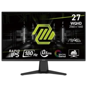 MSI MAG 275QF 27-inch 2K Gaming Monitor | 2560 x 1440 (QHD) | 180Hz Refresh Rate | 0.5ms Response Time | HDR Ready | HDMI & DisplayPort | Tilt Adjustable Stand