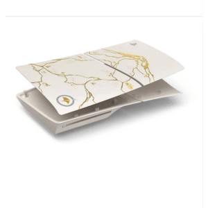 Ghost of Yotei Face Plates for PS5 Slim, Limited Edition White Gold Console Skins, Official PlayStation 5 Customization