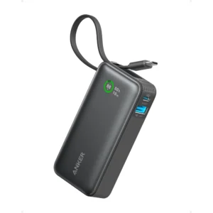 Anker Nano Power Bank - 10,000mAh, Built-in USB-C Cable, 30W Max Output, USB-C&A Ports, iPhone 17/16/15, MacBook, Galaxy - Black