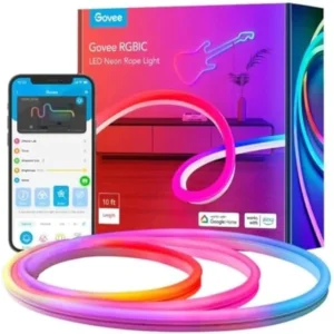 Govee Neon LED Strip Light 5M - Flexible Rope Light, Cuttable Design, Soft Uniform Glow, Indoor Decorative Lighting