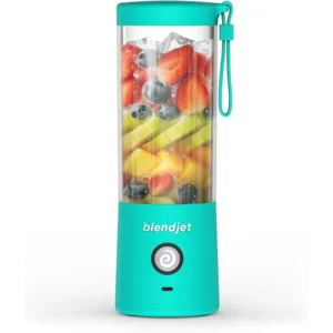 BlendJet 2 Portable Blender - 16oz Cordless Personal Blender, USB-C Rechargeable, Self-Cleaning, Mint, BPA-Free, Blue