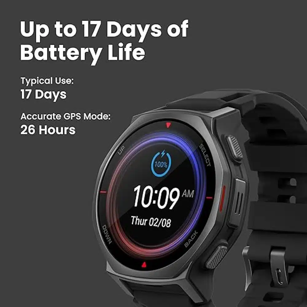 Amazfit T-Rex 3 Pro Outdoor Smartwatch 44/48mm - Sapphire AMOLED, Titanium Bezel, Dual-Band GPS, 25-Day Battery, Integrated Torch 3 Amazfit T-Rex 3 Pro Outdoor Smartwatch 44/48mm - Sapphire AMOLED, Titanium Bezel, Dual-Band GPS, 25-Day Battery, Integrated Torch - Image 3