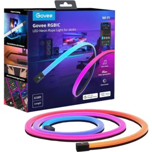 Govee Neon Gaming Table Light - RGBIC LED Bar, Music Sync, App Control, Razer Chroma, Desk Ambient Lighting