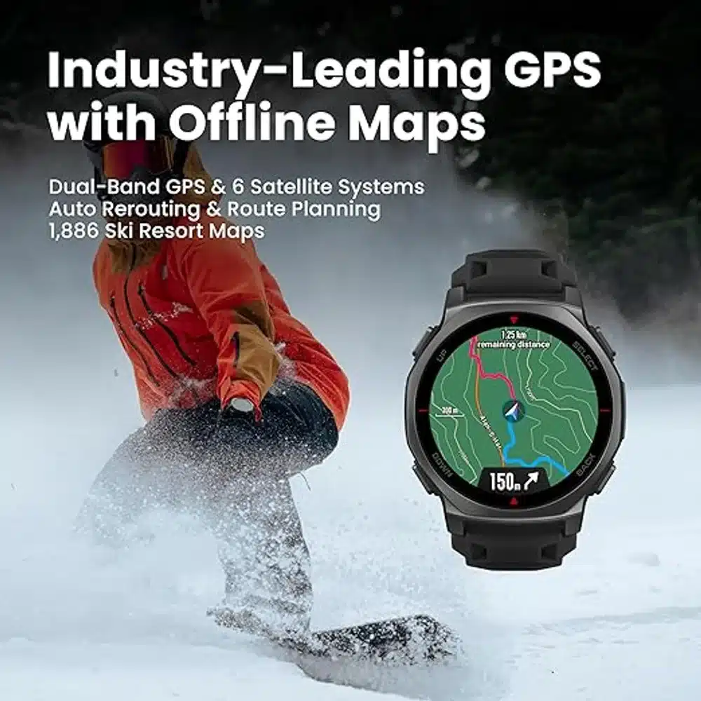 Amazfit T-Rex 3 Pro Outdoor Smartwatch 44/48mm - Sapphire AMOLED, Titanium Bezel, Dual-Band GPS, 25-Day Battery, Integrated Torch 2 Amazfit T-Rex 3 Pro Outdoor Smartwatch 44/48mm - Sapphire AMOLED, Titanium Bezel, Dual-Band GPS, 25-Day Battery, Integrated Torch - Image 2