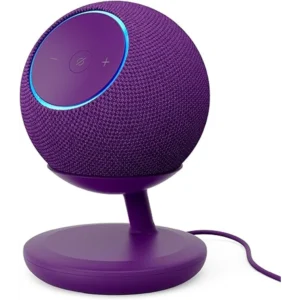 Amazon Echo Dot Max Bundle (Newest) + USB-C Charging Stand, Amethyst, Smart Speaker with Alexa, Purple