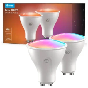 Govee RGBWW Smart LED Bulb 400lm 2-Pack - App Control, Voice Control, Music Sync, Dimmable, Alexa & Google