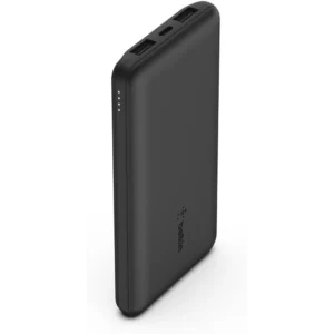 Belkin 10K USB-C Portable Power Bank - 10000mAh, 15W, USB-C + 2×USB-A, iPhone/Galaxy/AirPods, Black