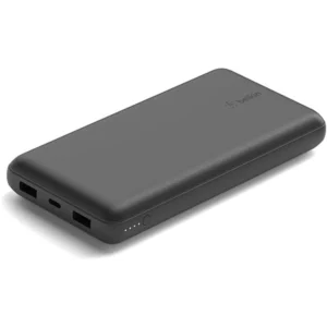 Belkin USB-C Portable Charger 20K - 20000mAh Power Bank, Type-C Input/Output, 2A Ports, iPhone/Galaxy, Black