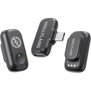 Hollyland LARK A1 Mini Wireless Microphone - 2TX + USB-C RX, Noise Cancellation, Magnetic, iPhone 15/16, Android