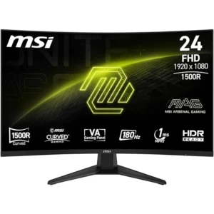 MSI MAG 244C 24" Curved Gaming Monitor - FHD 1080P, 1500R, VA Panel, 1ms, Adaptive Sync, DP 1.2a, HDMI 2.0b CEC, Black
