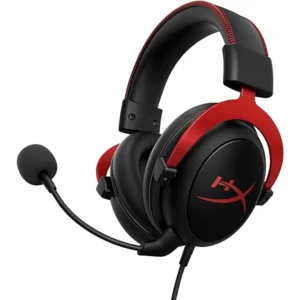 HyperX Cloud II Gaming Headset - Wired, 7.1 Surround, PC/PS4/Xbox/Switch, Memory Foam, Red