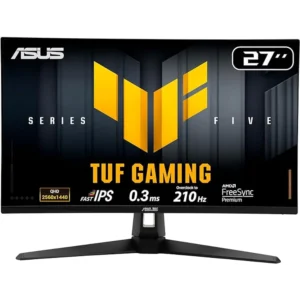 ASUS TUF Gaming VG27AQ5A 27" Monitor - QHD 1440P, 210Hz OC, Fast IPS, ELMB SYNC, 0.3ms GTG, Stereo Speaker, Gaming AI, Black