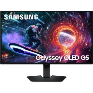 Samsung 27" OLED G5 G50SF Gaming Monitor - QHD 1440P, 180Hz, 0.03ms, Tilt, Black, Amazon Exclusive