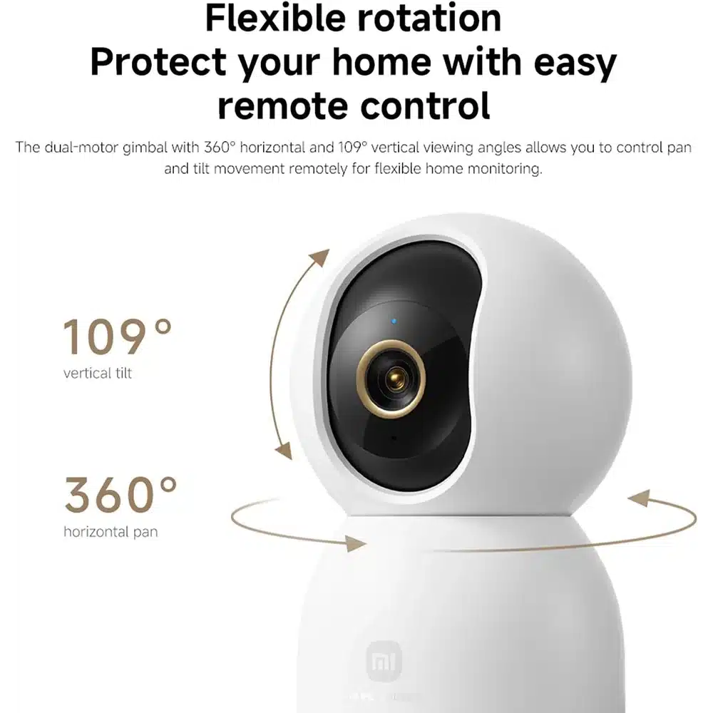 كاميرا شاومي C701 المنزلية بدقة 4K مع تدوير 360 درجة وكشف ذكي وصوت ثنائي الاتجاه 3 كاميرا شاومي C701 المنزلية بدقة 4K مع تدوير 360 درجة وكشف ذكي وصوت ثنائي الاتجاه - الصورة 3