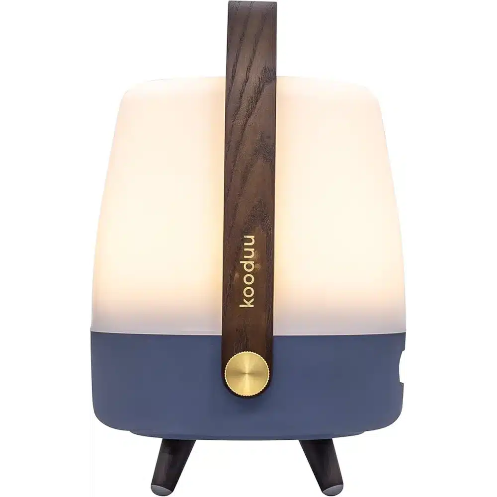 Kooduu Lite-up Play Mini Ocean Blue Portable Bluetooth Speaker Lamp with Sound by JBL, 8W Audio, Wooden Handle and 11-Hour Battery 4 Kooduu Lite-up Play Mini Ocean Blue Portable Bluetooth Speaker Lamp with Sound by JBL, 8W Audio, Wooden Handle and 11-Hour Battery - Image 4