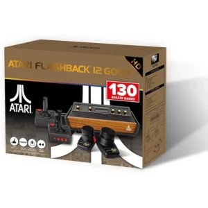 AT Games Atari Flashback 12 Gold HD - Retro Console, 130 Classic Games, HDMI, Wireless Controllers, Plug & Play