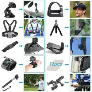 GoPro HERO13 Black Bundle – 5.3K Video, 27MP Photos, Waterproof, Stabilization + 128GB Card, 50-Piece Accessory Kit