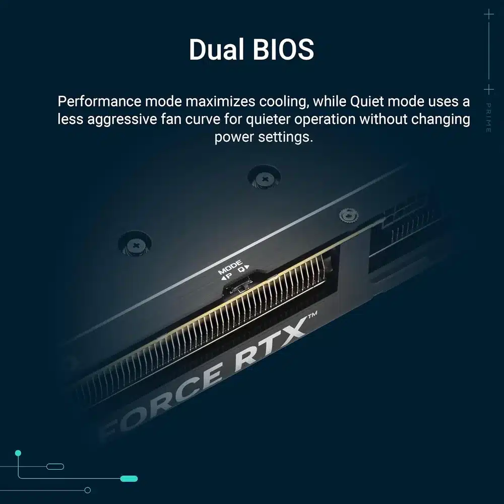 ASUS Prime RTX 5060 OC 8GB GDDR7 - SFF-Ready Graphics Card, PCIe 5.0, Axial-Tech Fans 8 ASUS Prime RTX 5060 OC 8GB GDDR7 - SFF-Ready Graphics Card, PCIe 5.0, Axial-Tech Fans - Image 8