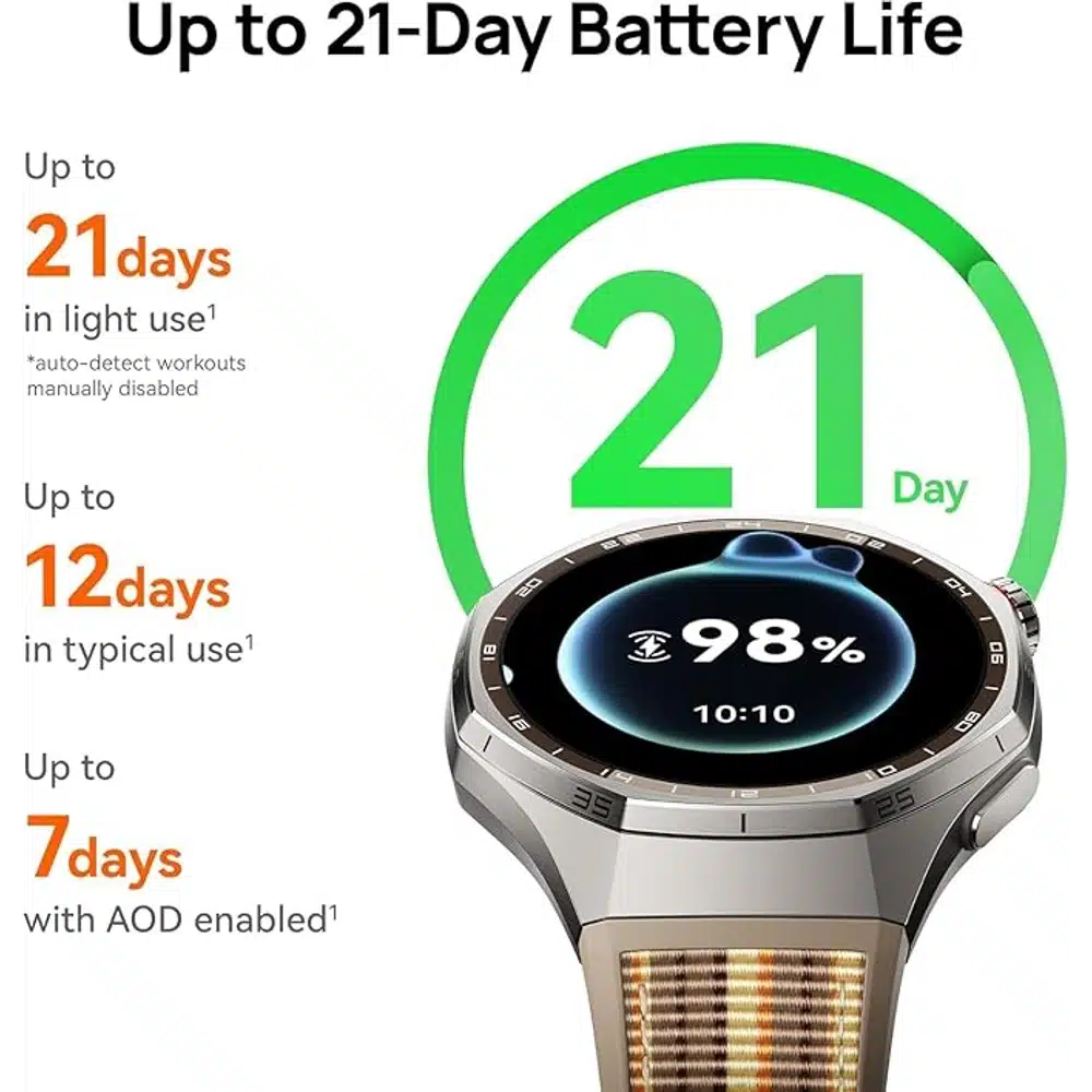 HUAWEI WATCH GT 6 Pro Titanium 46mm Brown Smartwatch with AMOLED Display ECG Health Tracking GPS 21 Day Battery Life Premium Titanium Design 2 HUAWEI WATCH GT 6 Pro Titanium 46mm Brown Smartwatch with AMOLED Display ECG Health Tracking GPS 21 Day Battery Life Premium Titanium Design - Image 2