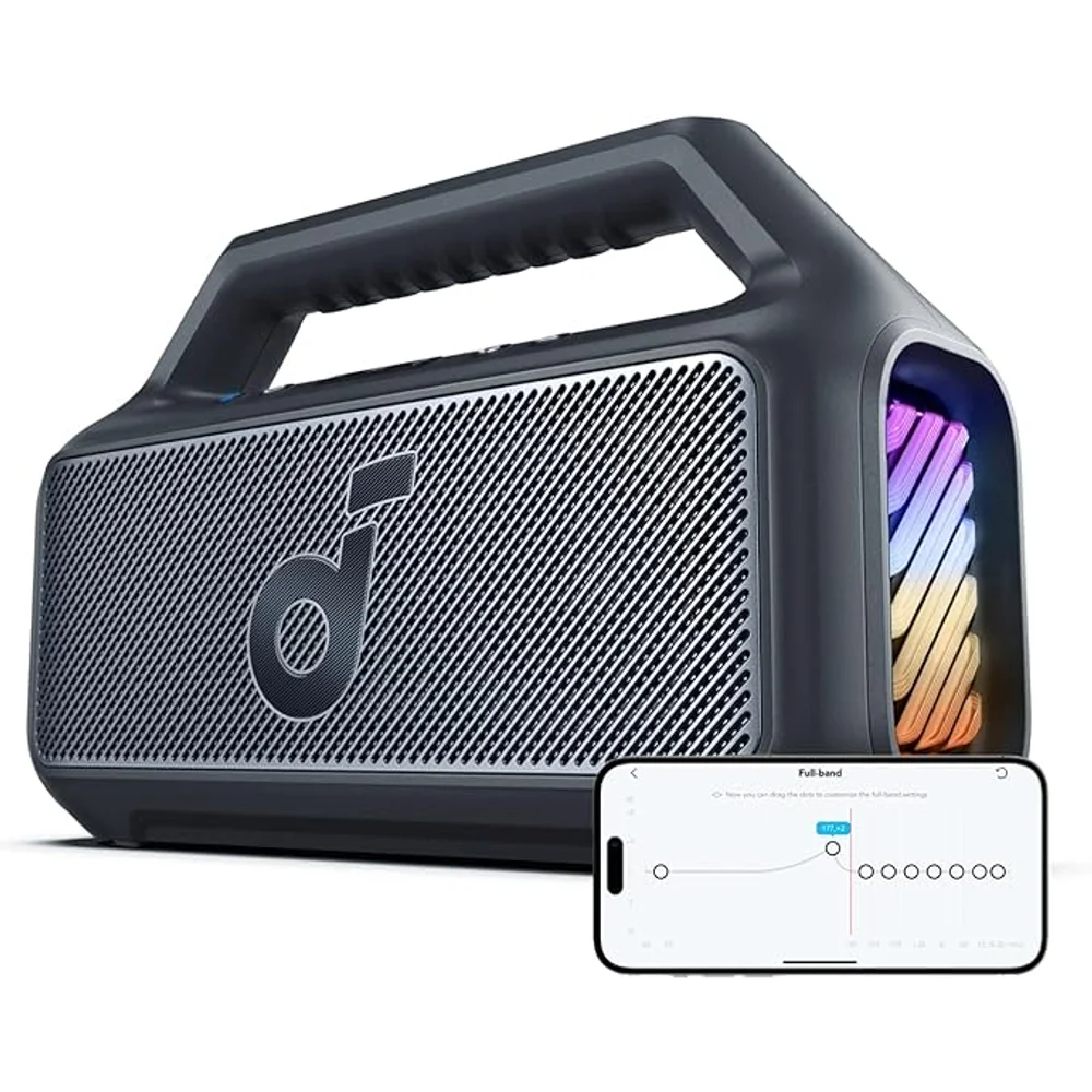 Soundcore Boom 2 SE Portable Bluetooth Speaker Black 30W with IPX7 Floating Design, 18-Hour Battery, PartyCast 2.0 and USB Power Out 9 Soundcore Boom 2 SE portable Bluetooth speaker in black