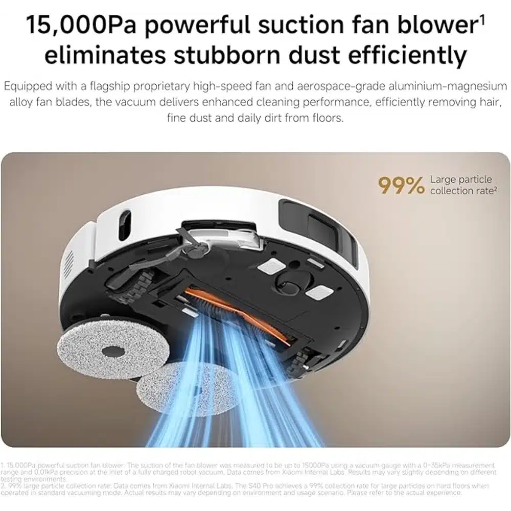 Xiaomi Robot Vacuum S40 Pro Smart Robotic Cleaner with Strong Suction App Control and Multi Surface Cleaning 4 Xiaomi Robot Vacuum S40 Pro Smart Robotic Cleaner with Strong Suction App Control and Multi Surface Cleaning - Image 4