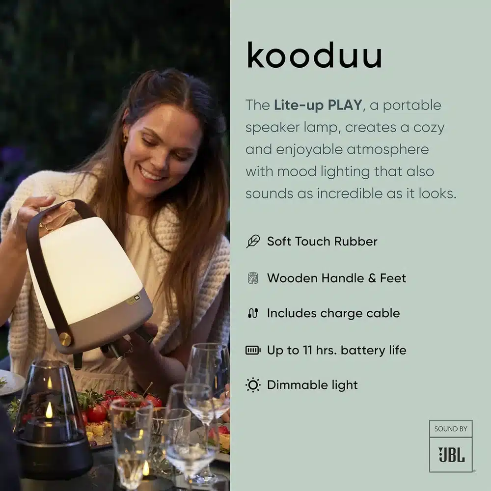 Kooduu Sensa Play Mini Sound by JBL Sand Portable Bluetooth Speaker Lamp with Ambient LED Light and Premium Design 2 Kooduu Sensa Play Mini Sound by JBL Sand Portable Bluetooth Speaker Lamp with Ambient LED Light and Premium Design - Image 2