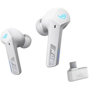 ROG Cetra True Wireless SpeedNova White – Gaming Earbuds, 2.4GHz/Bluetooth, 24-bit/96kHz, ANC, 46H Battery