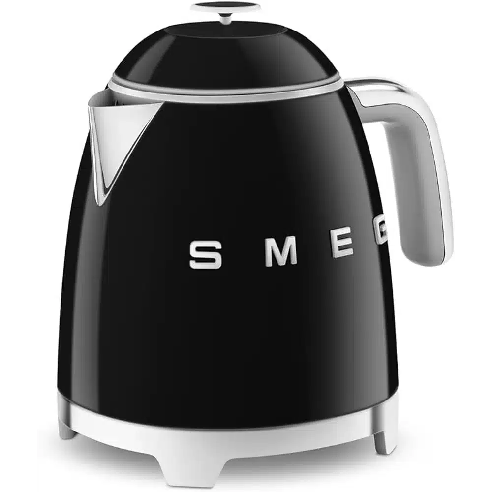 SMEG Mini Kettle Black 1L Retro Stainless Steel Electric Tea Coffee Kettle 4 SMEG Mini Kettle Black 1L Retro Stainless Steel Electric Tea Coffee Kettle - Image 4
